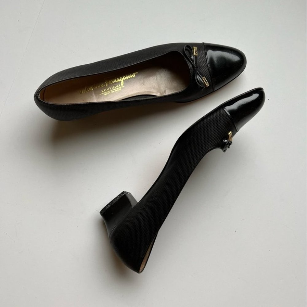 Salvatore Ferragamo Black Pumps Size 10